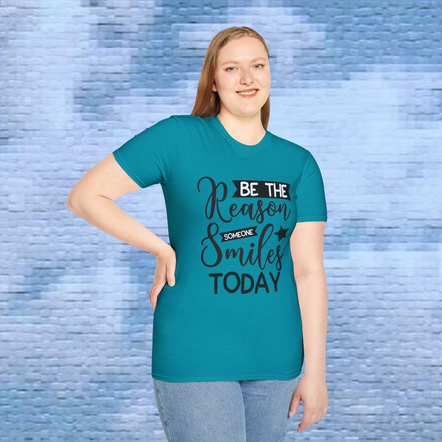 Be the Reason Someone Smiles Today - Unisex Soft-style T-Shirt