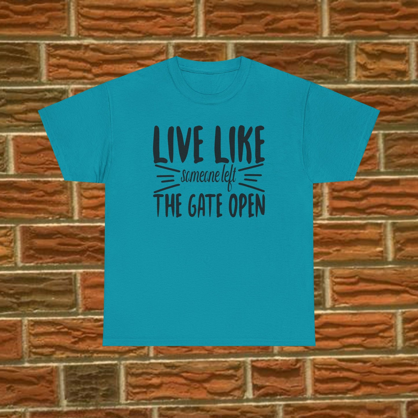 Unisex Heavy Cotton Tee - Live Like The Gates Open