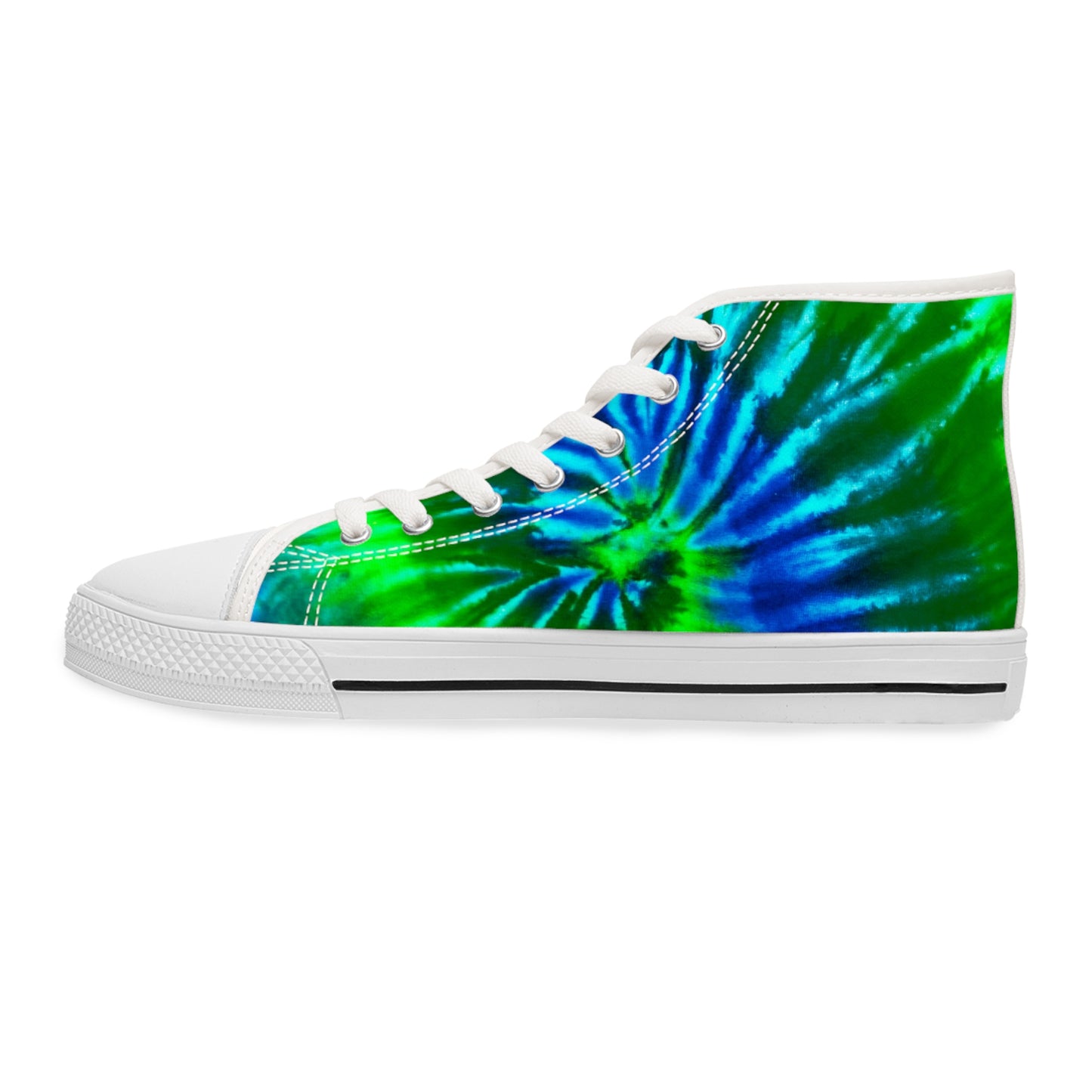 Women's High Tops  - Tie Dye Blue Green