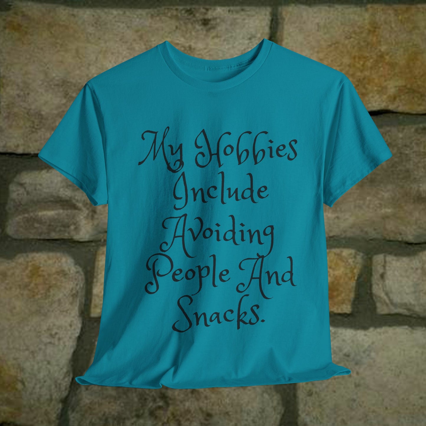 My hobbies include avoiding people and snacks - Humorous Tee - 6 Colors