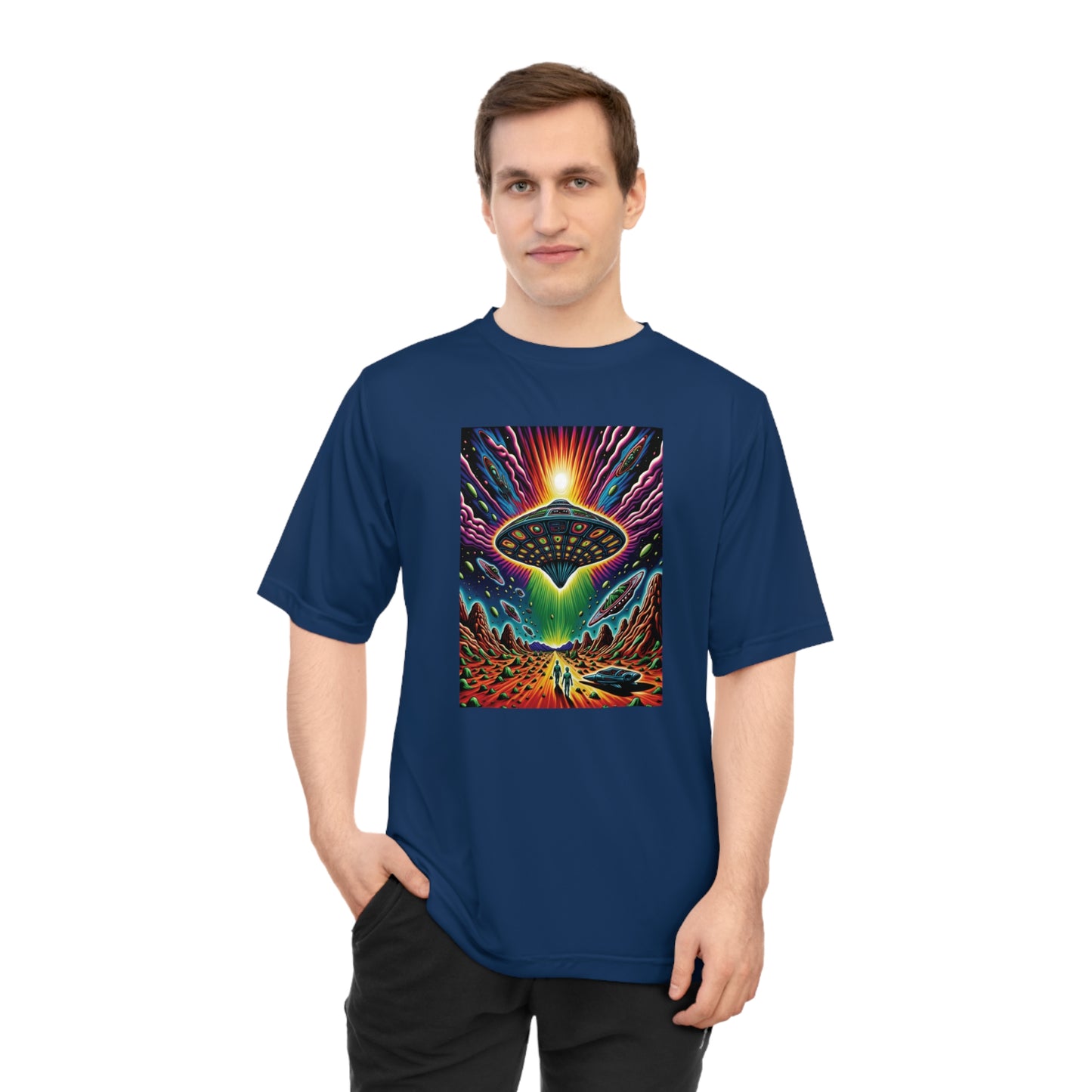 Rainbow UFO Graphic T-Shirt  - Unisex - 4 Colors