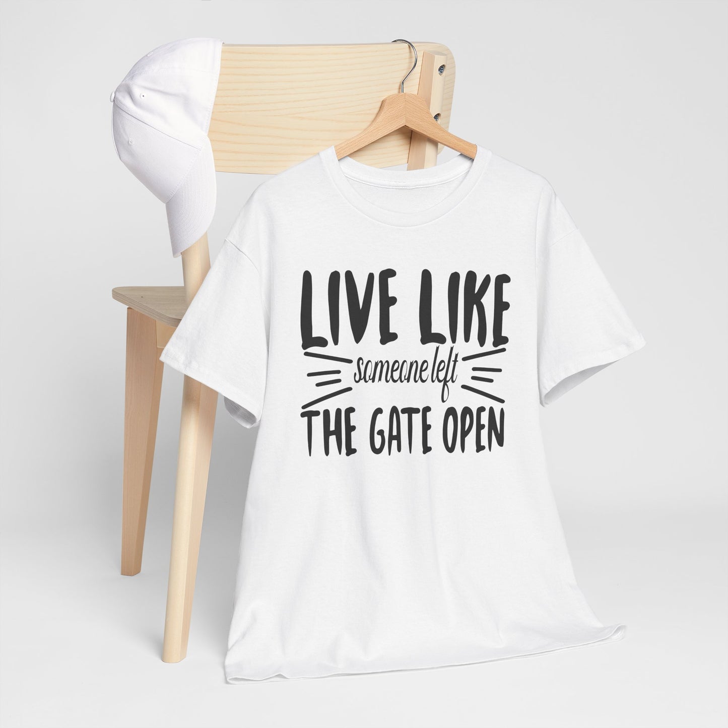 Unisex Heavy Cotton Tee - Live Like The Gates Open