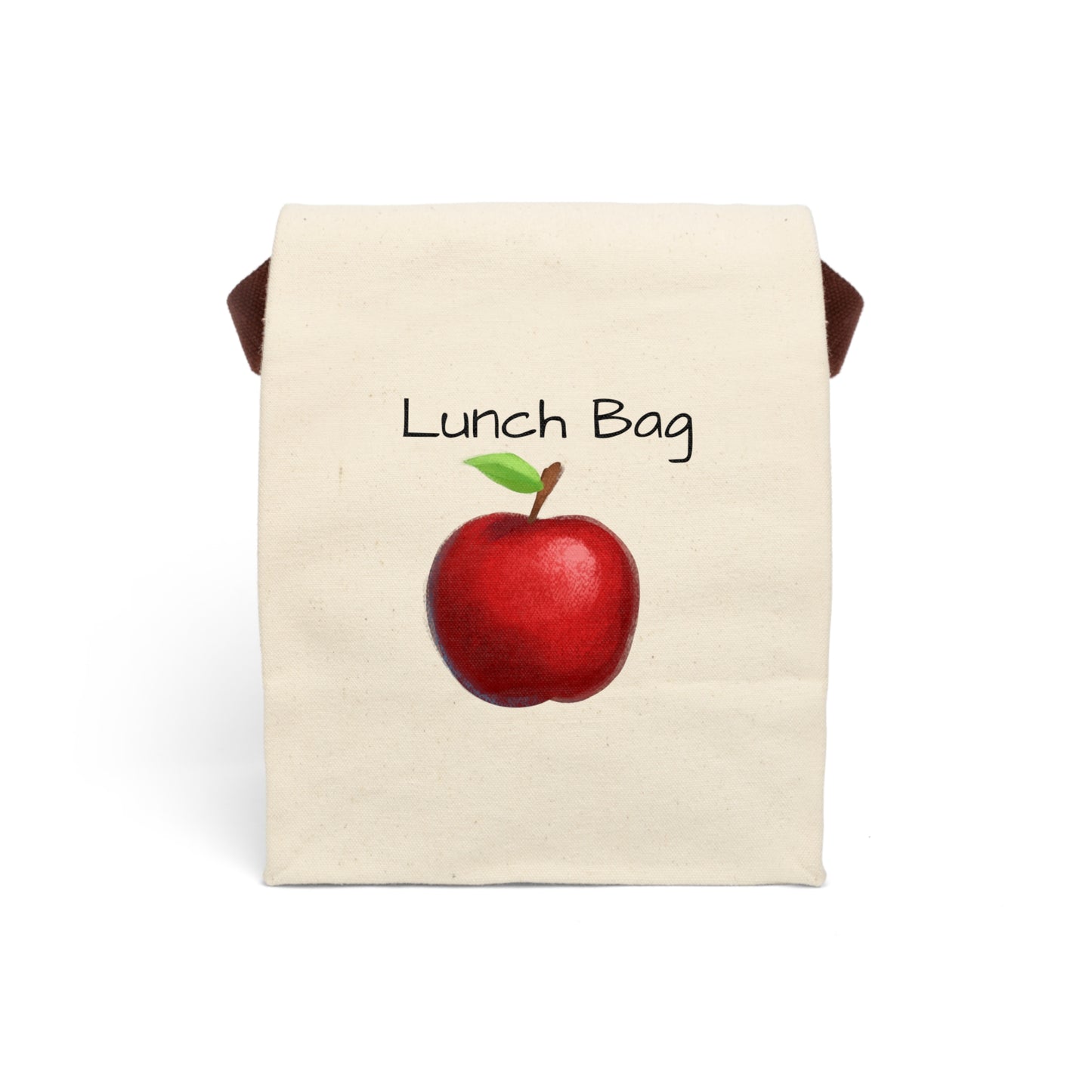 Canvas Lunch Bag With Strap - Apple