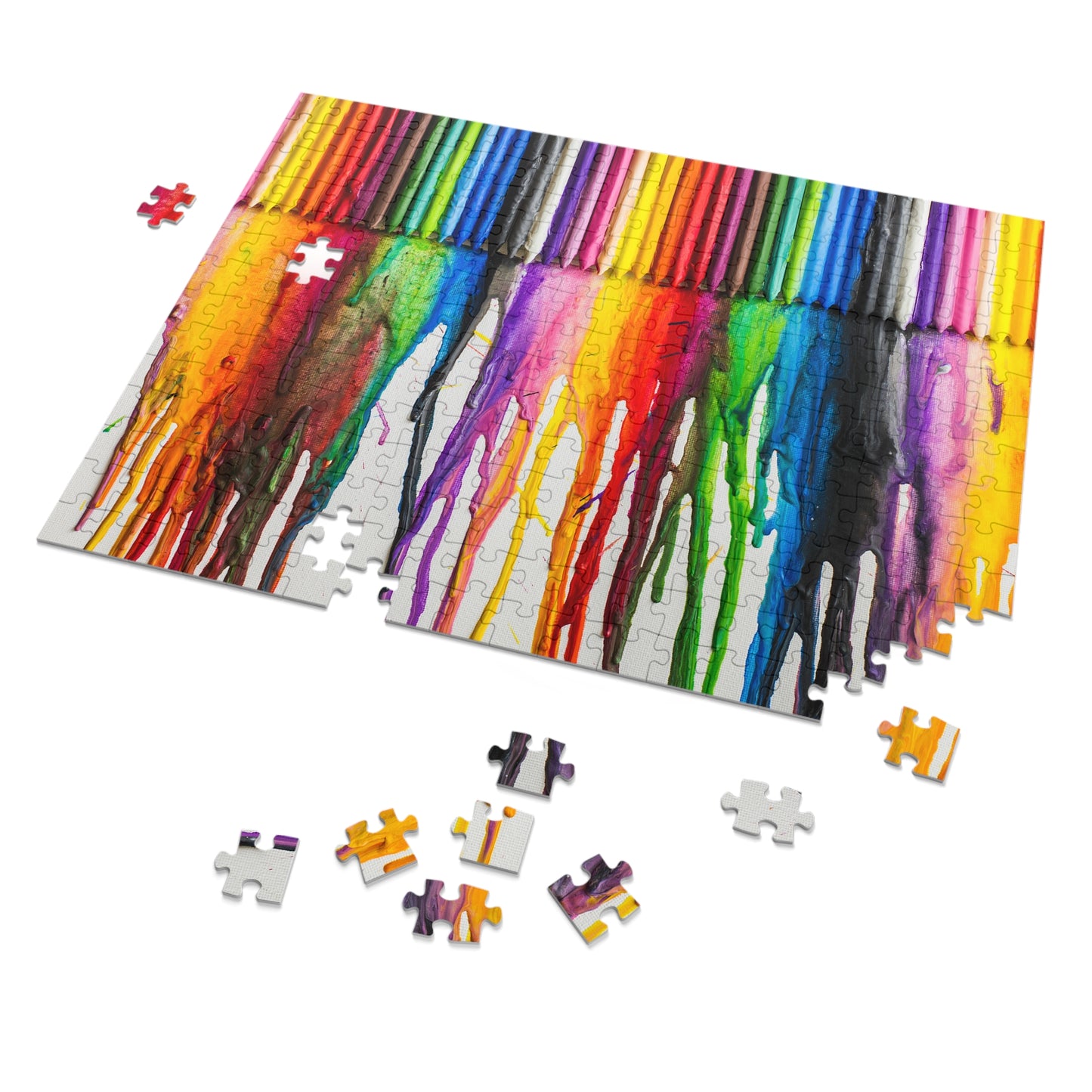 Melted Crayons Jigsaw Puzzle (30, 110, 252, 500,1000-Piece)