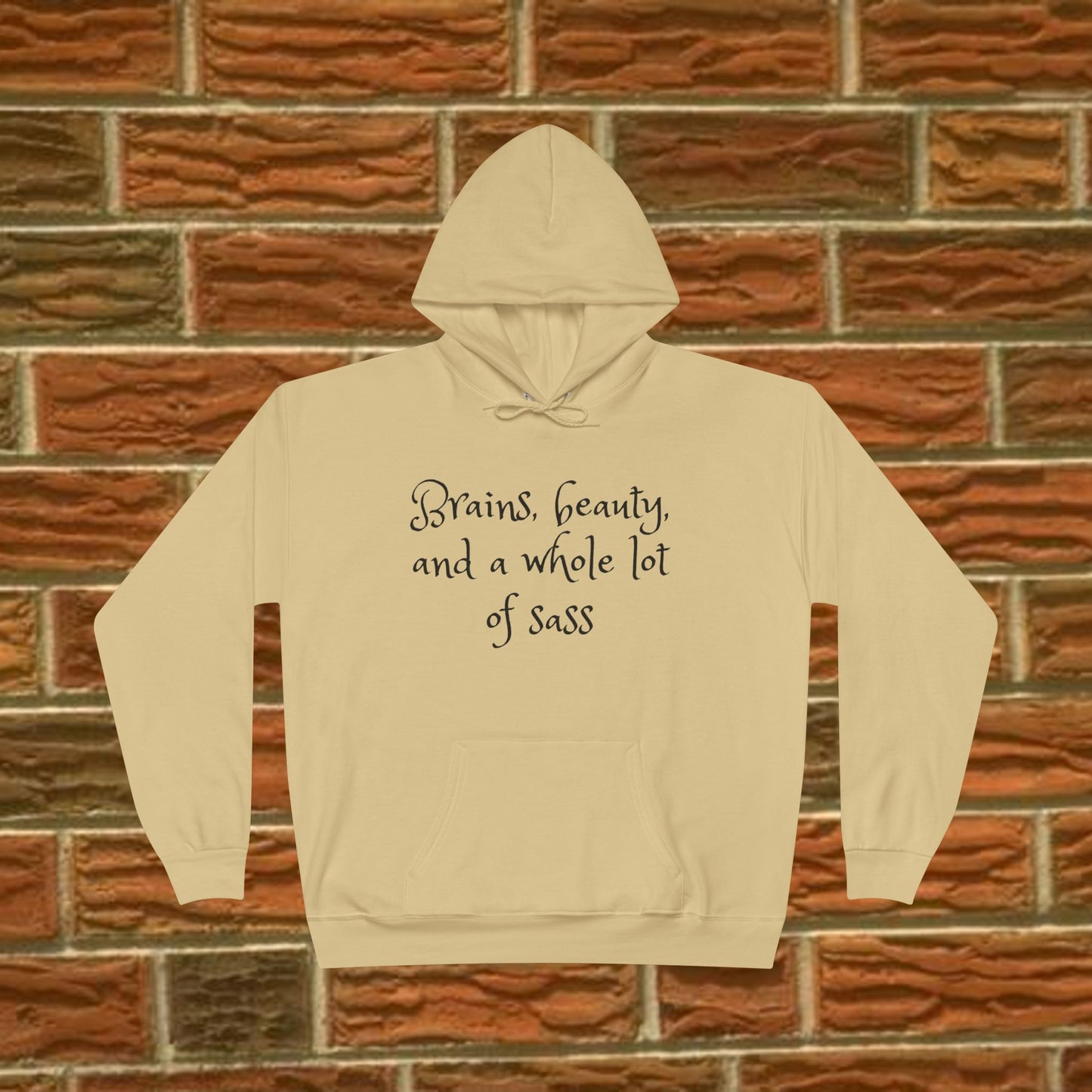 Brains beauty and a whole lot of sass - Sassy Hoodie - 7 Colors