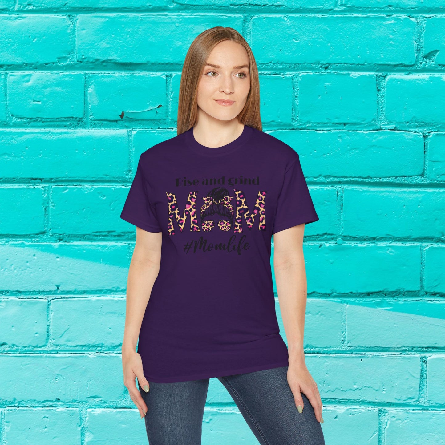 Rise & Grind #Momlife - Motivational Tee - 8 Colors