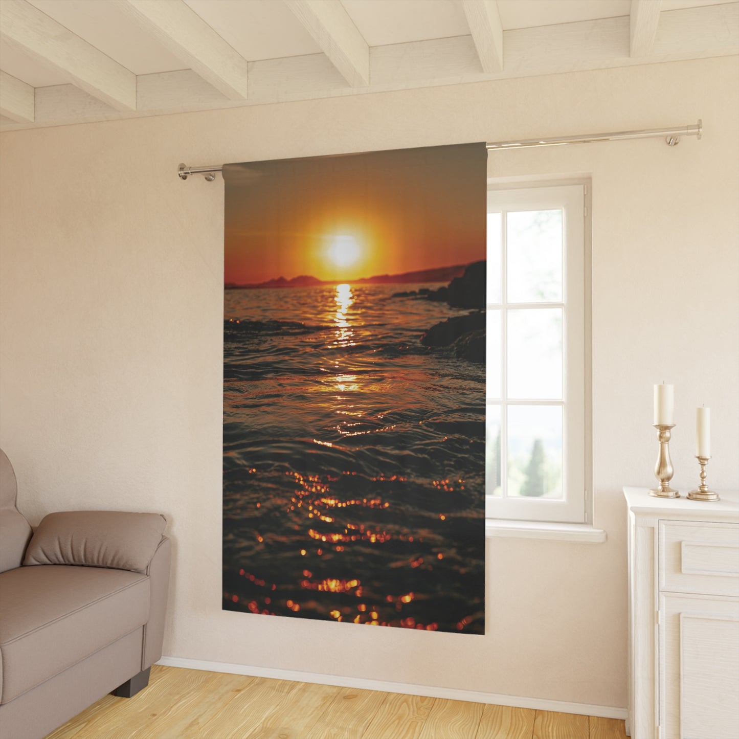 Sunset Over the Ocean Blackout Curtain - 1 Panel