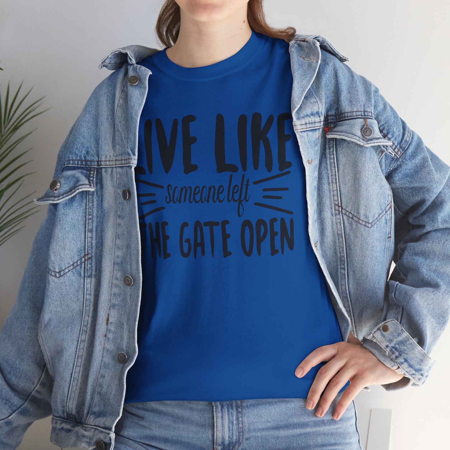 Unisex Heavy Cotton Tee - Live Like The Gates Open