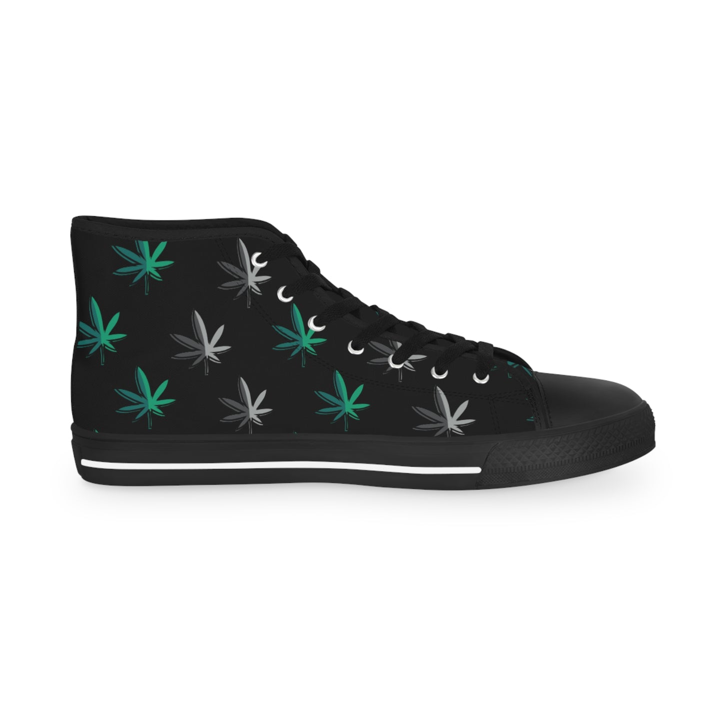 Men's High Top Sneakers -  Green Leaf 420 Collection