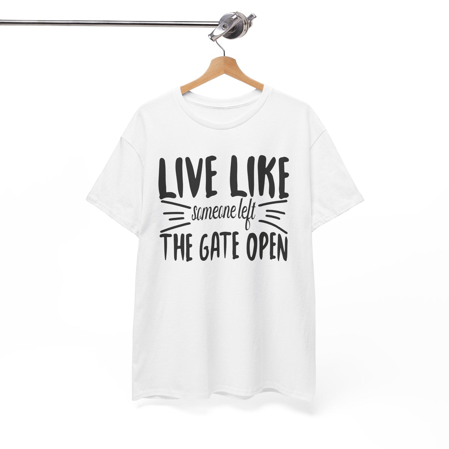 Unisex Heavy Cotton Tee - Live Like The Gates Open