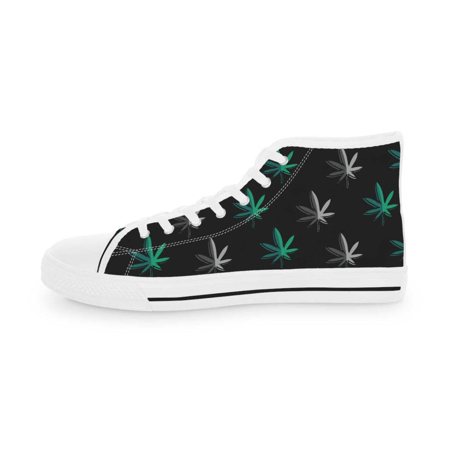 Men's High Top Sneakers -  Green Leaf 420 Collection