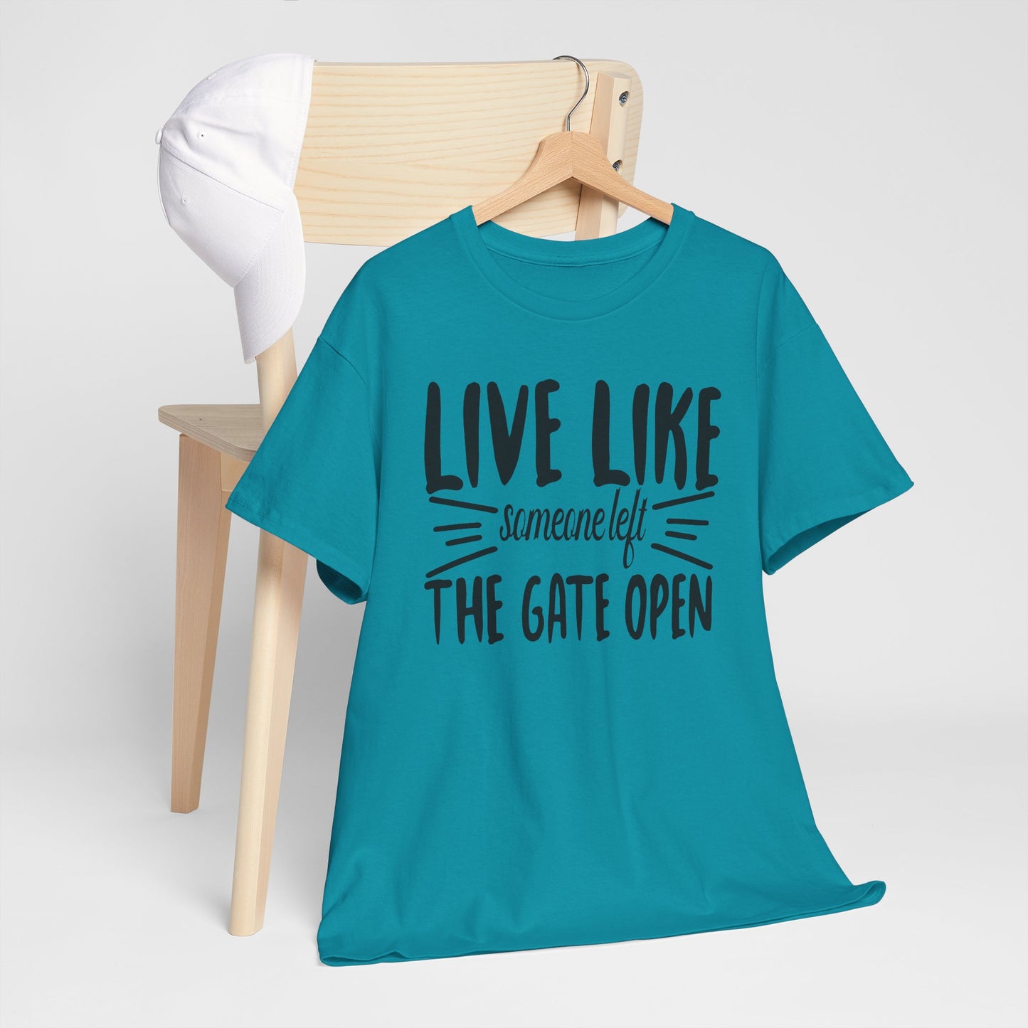 Unisex Heavy Cotton Tee - Live Like The Gates Open