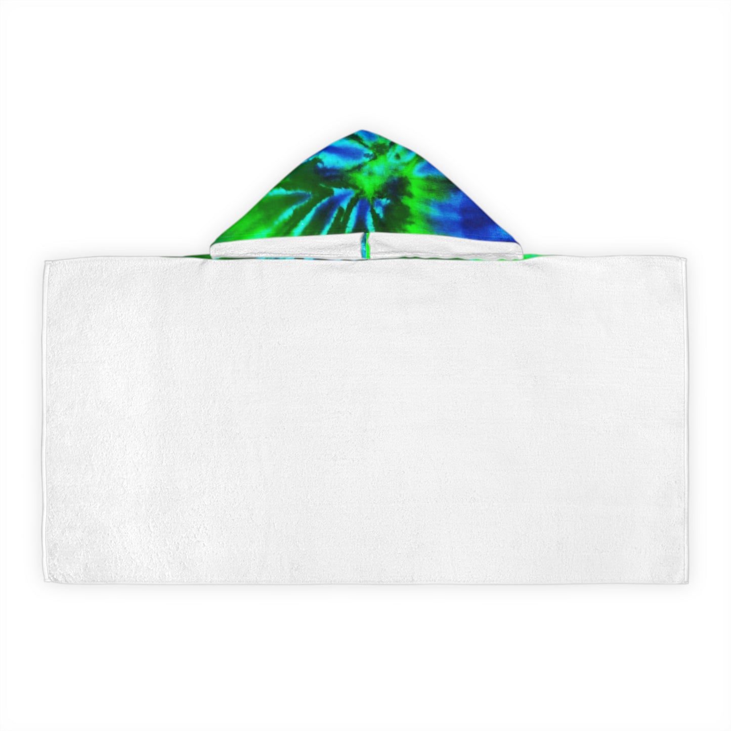 Youth Hooded Towel - Tie Dye Blue Green