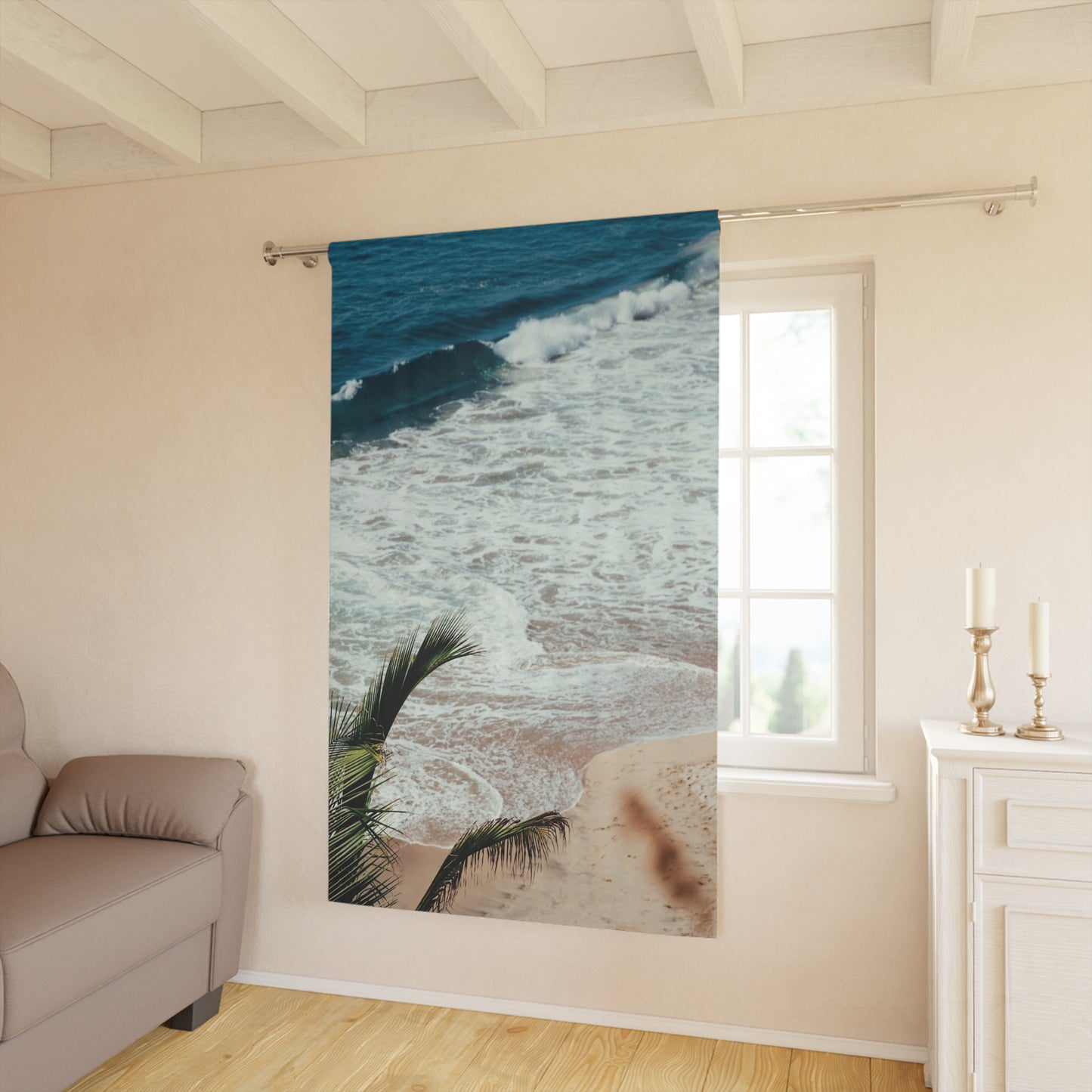 Ocean Waves Blackout Window Curtain - 1 Panel