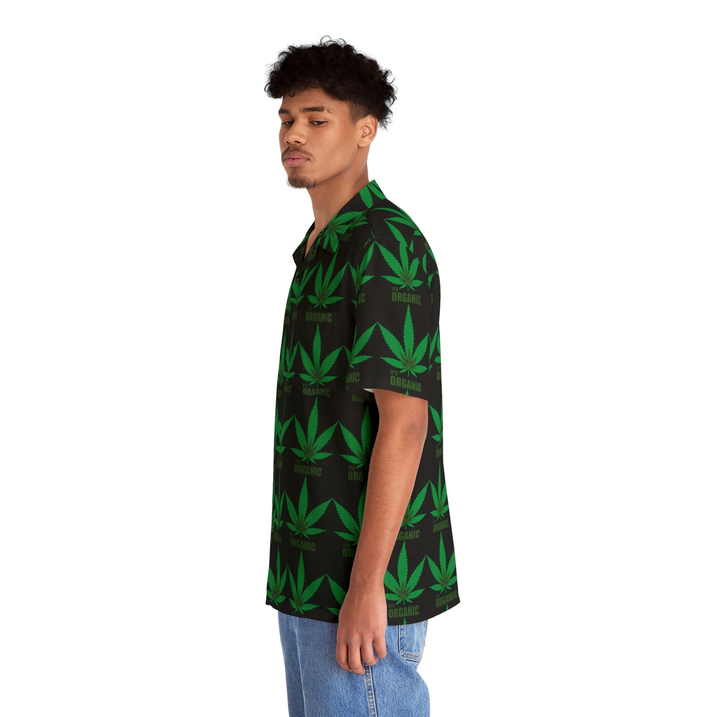 Hawaiian Shirt - Green Leaf 420 Collection