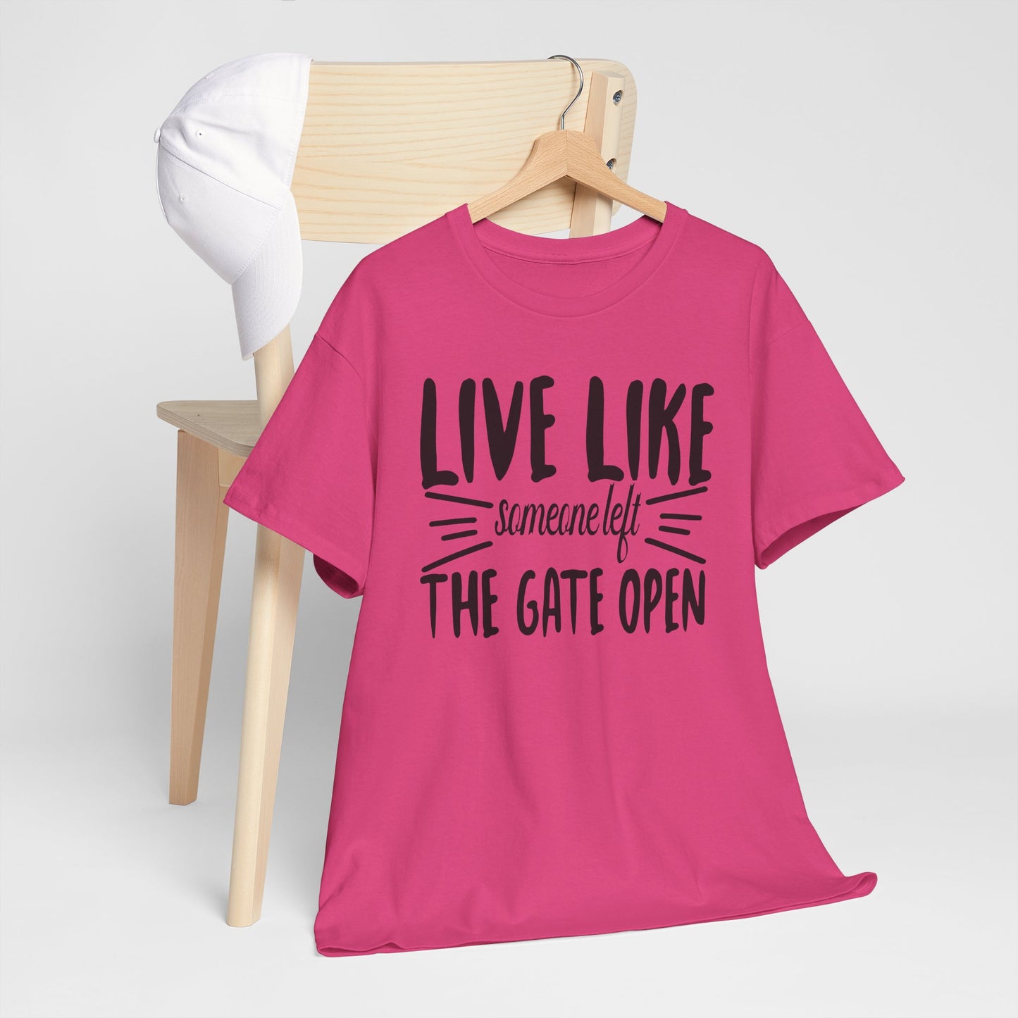 Unisex Heavy Cotton Tee - Live Like The Gates Open