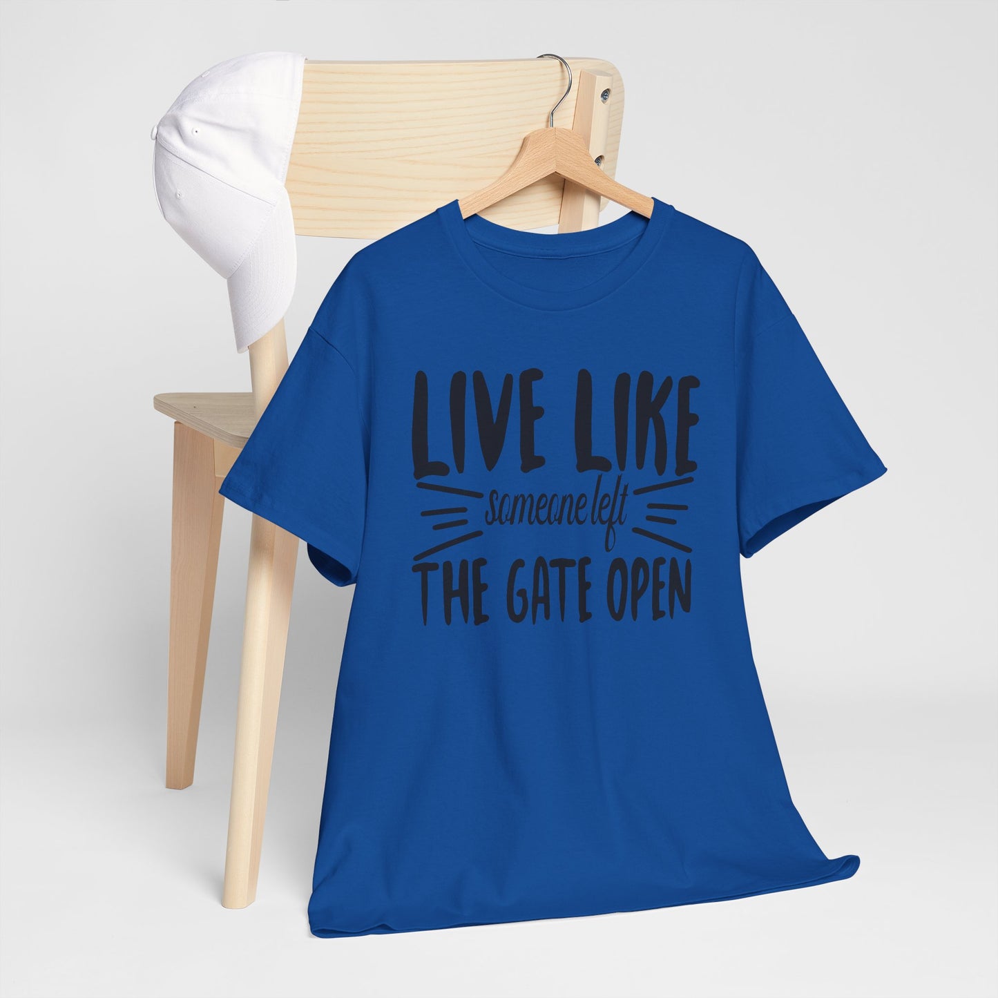 Unisex Heavy Cotton Tee - Live Like The Gates Open