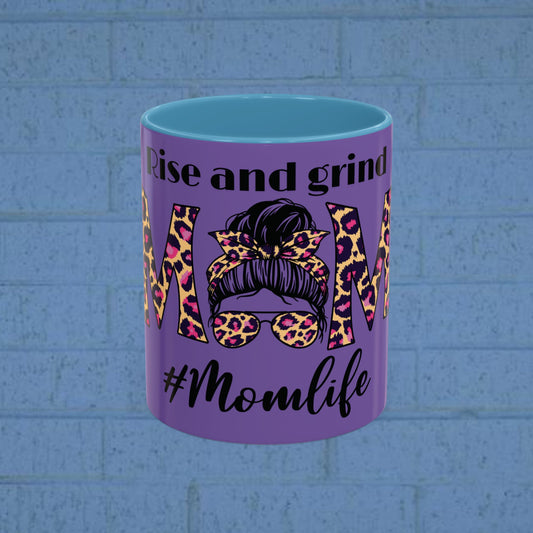 Rise & Grind - #Momlife Coffee Mug (11oz, 15oz)