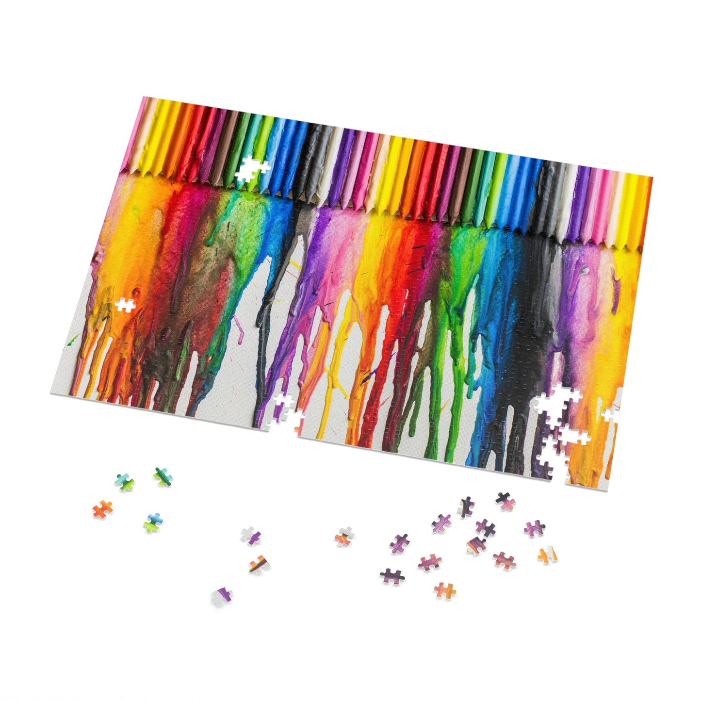 Melted Crayons Jigsaw Puzzle (30, 110, 252, 500,1000-Piece)