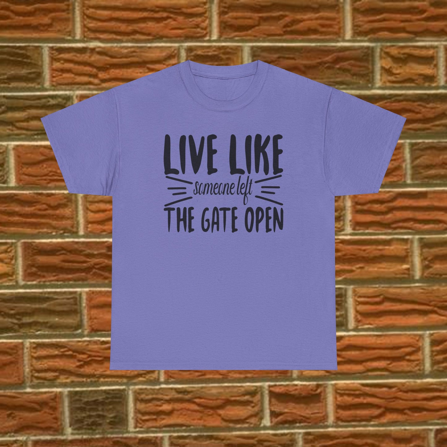 Unisex Heavy Cotton Tee - Live Like The Gates Open