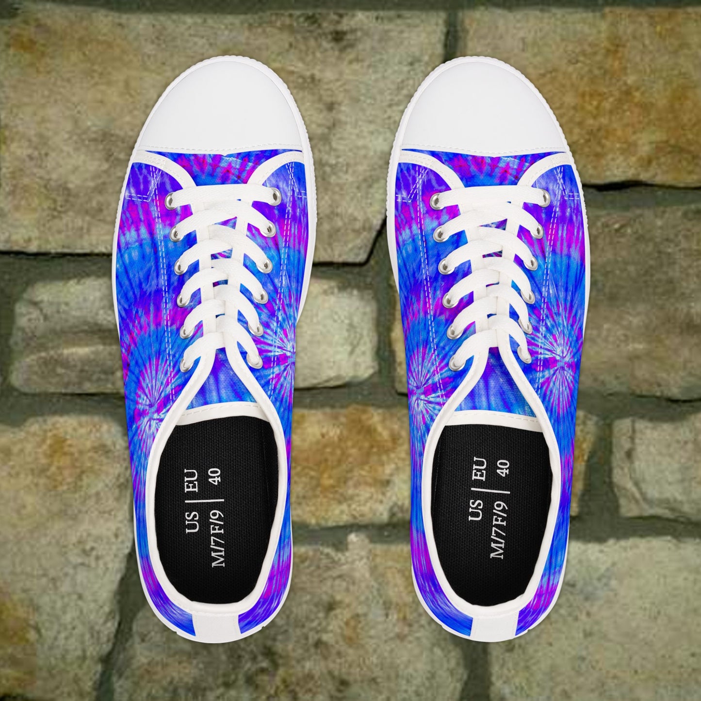 Women's Low Top Sneakers - Blue Splash