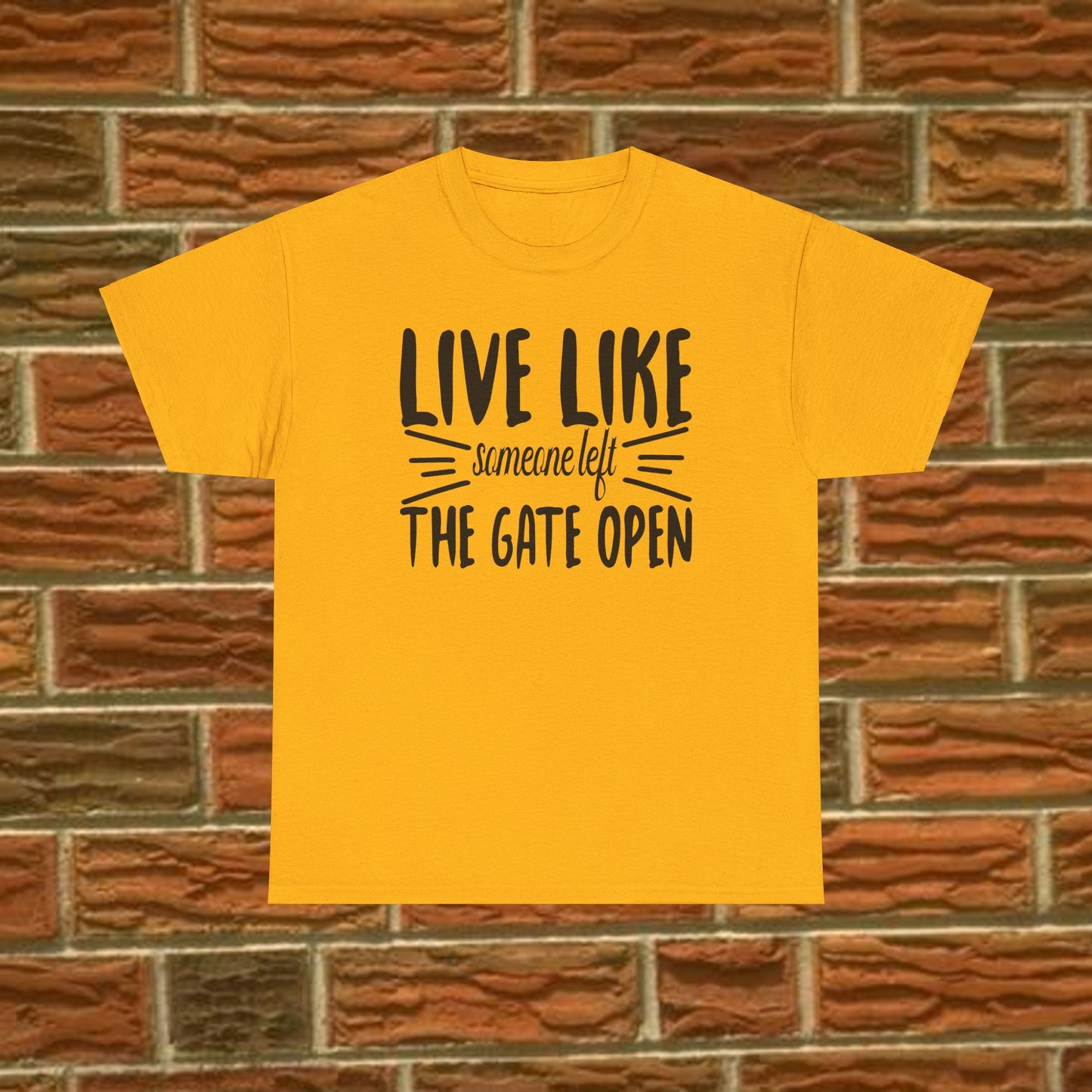 Unisex Heavy Cotton Tee - Live Like The Gates Open