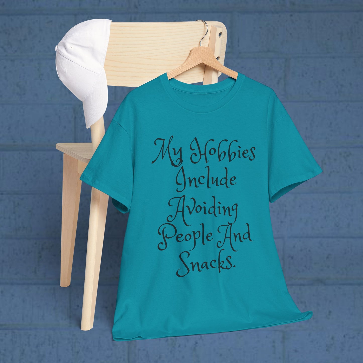 Unisex Cotton Tee - My hobbies include avoiding people and snacks