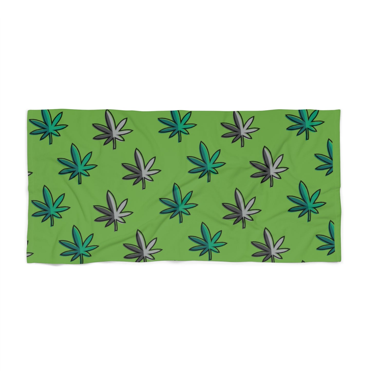 Beach Towel -  Green Leaf 420 Collection