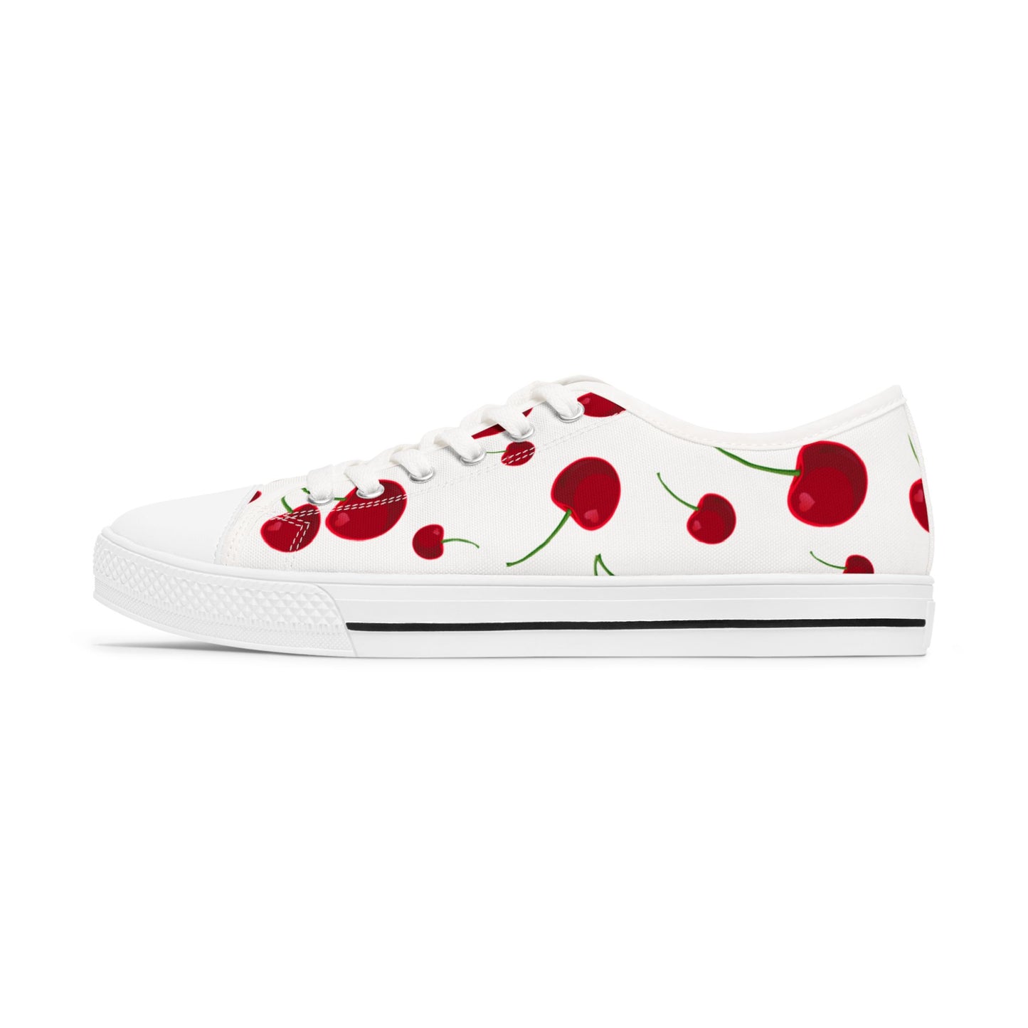 Women's Low Top Sneakers - Cherry