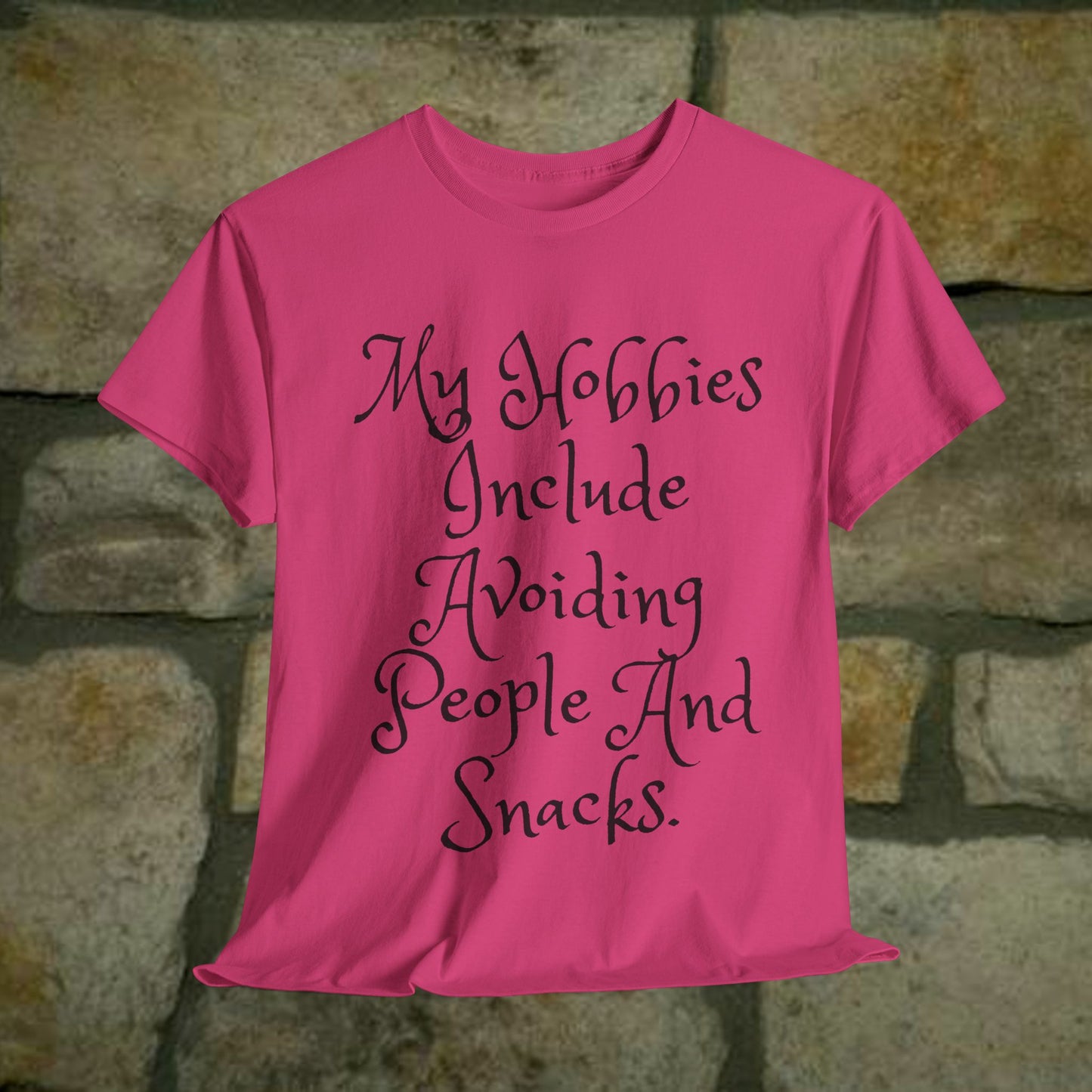 Unisex Cotton Tee - My hobbies include avoiding people and snacks