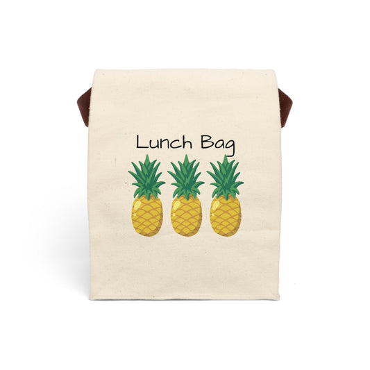 Canvas Lunch Bag With Strap - Pineapple