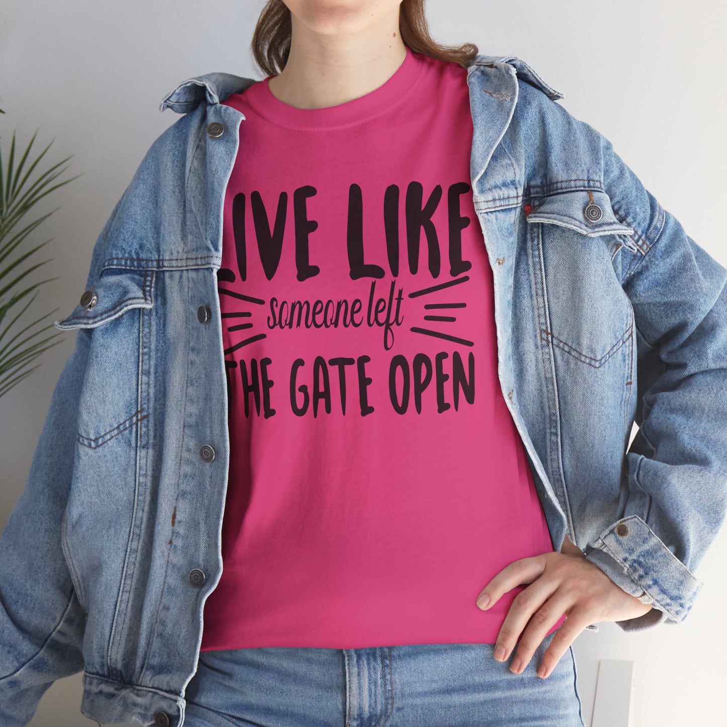 Unisex Heavy Cotton Tee - Live Like The Gates Open