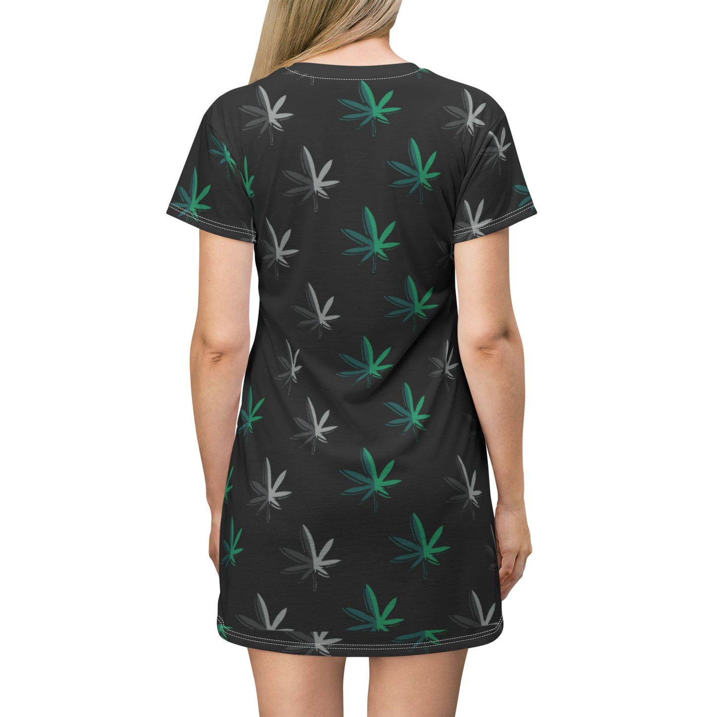 T-Shirt Dress -  Green Leaf 420 Collection