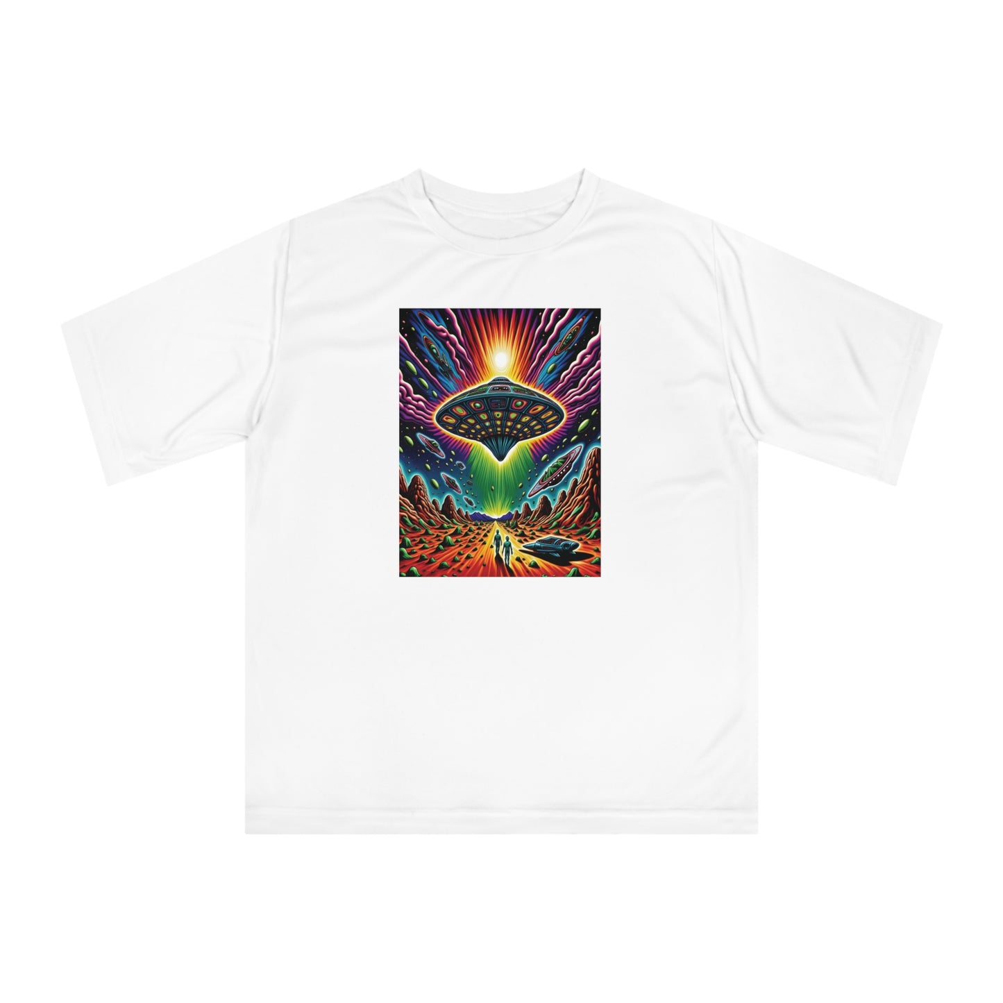 Rainbow UFO Graphic T-Shirt  - Unisex - 4 Colors