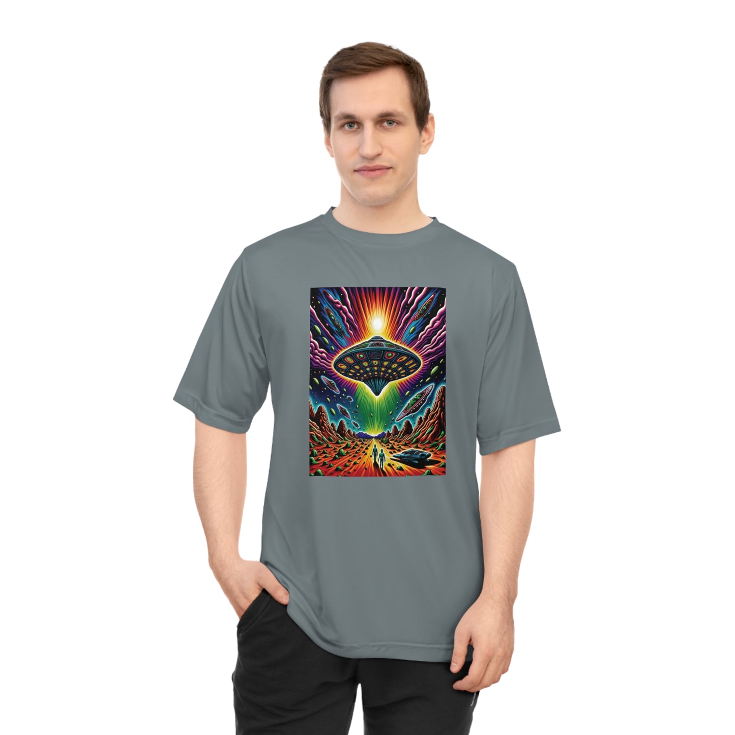 Rainbow UFO Graphic T-Shirt  - Unisex - 4 Colors