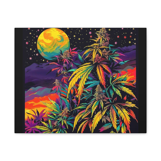 Rainbow Weed 420 - Custom Canvas Stretched