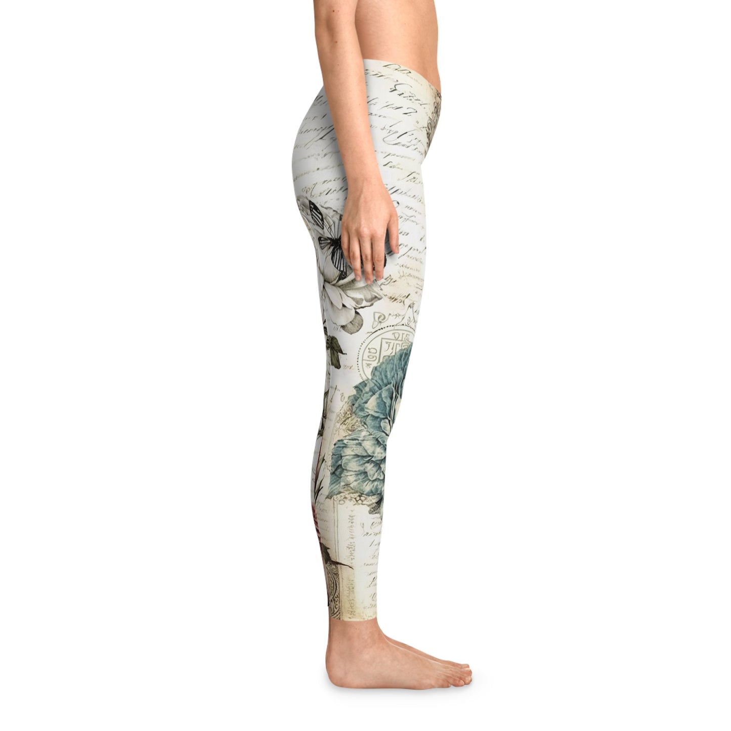 Stretchy Leggings (AOP) - Rose Deco