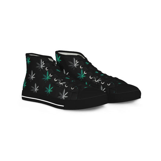 Men's High Top Sneakers -  Green Leaf 420 Collection