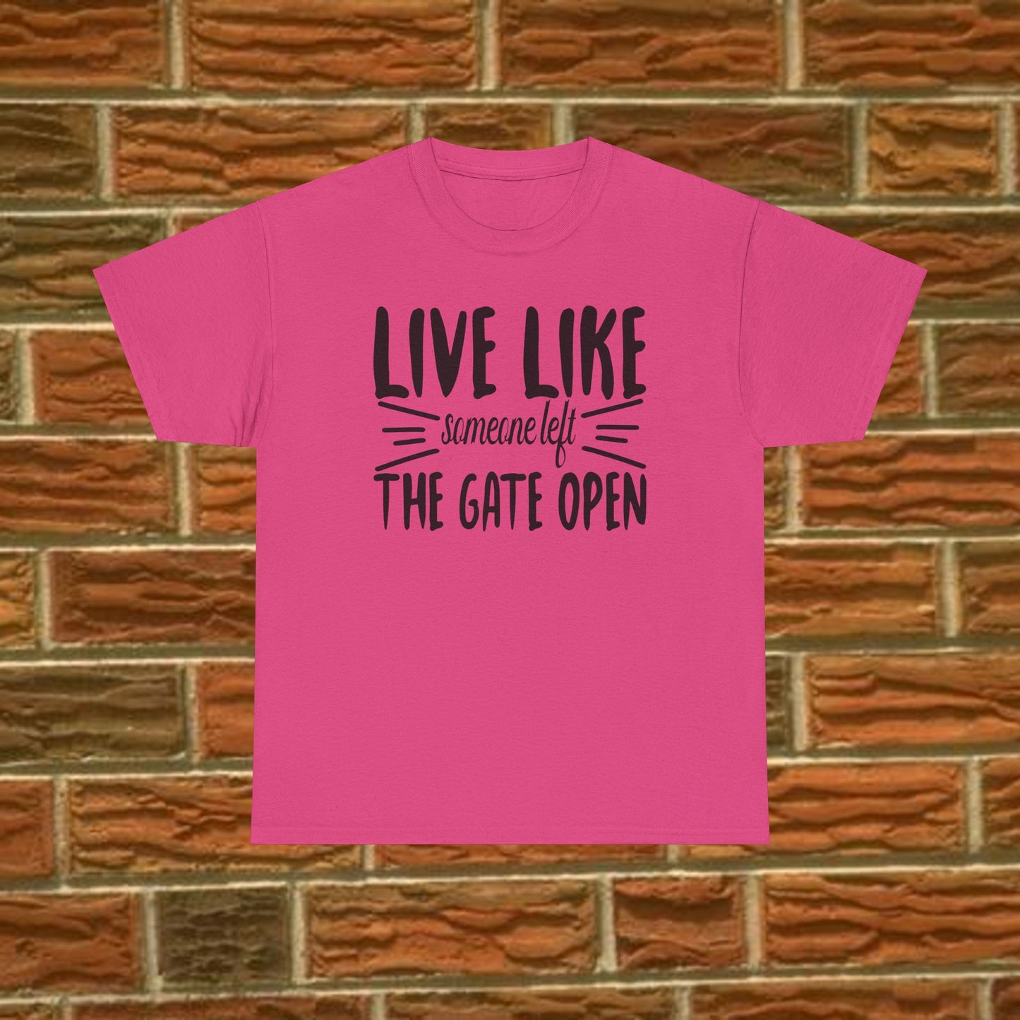 Unisex Heavy Cotton Tee - Live Like The Gates Open