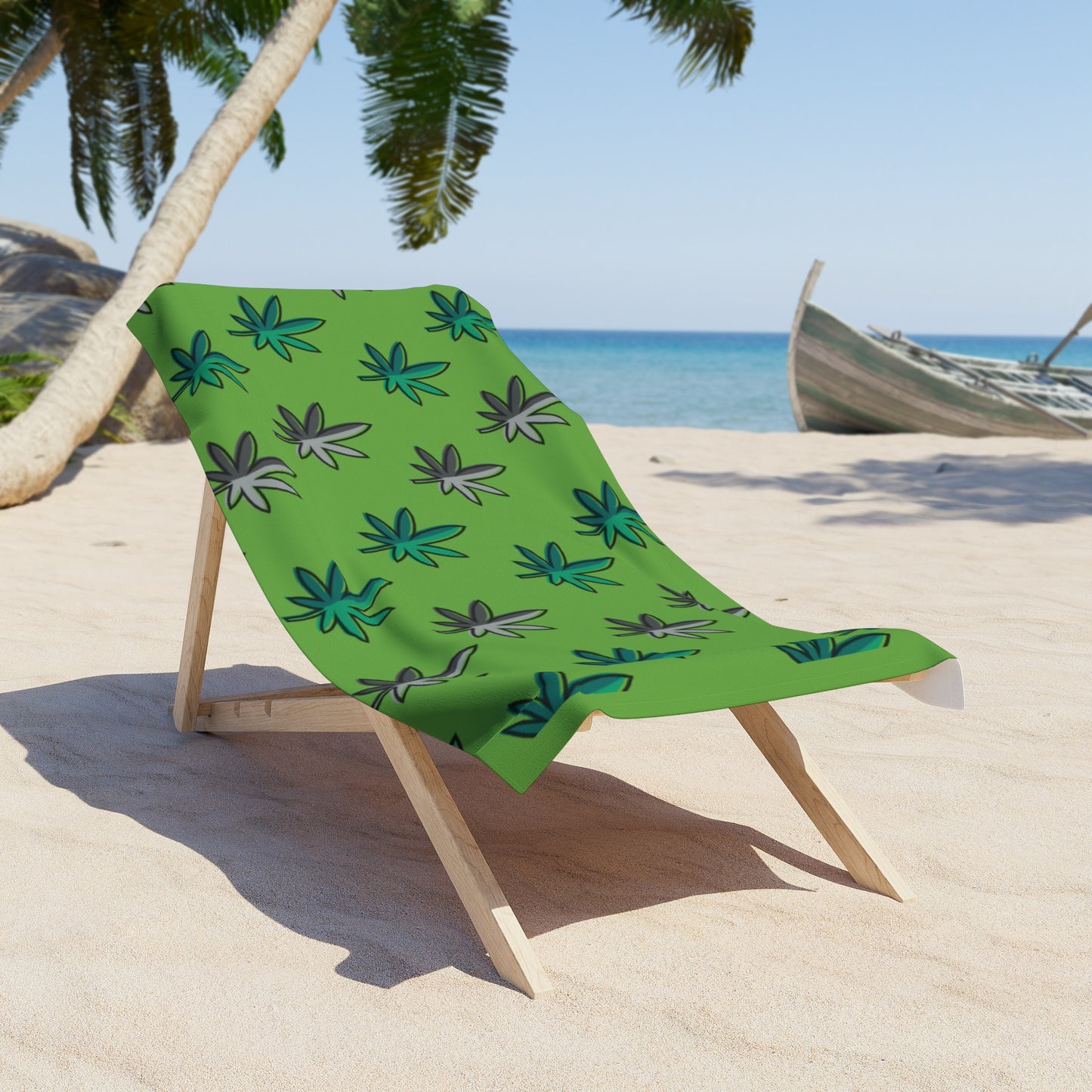 Beach Towel -  Green Leaf 420 Collection