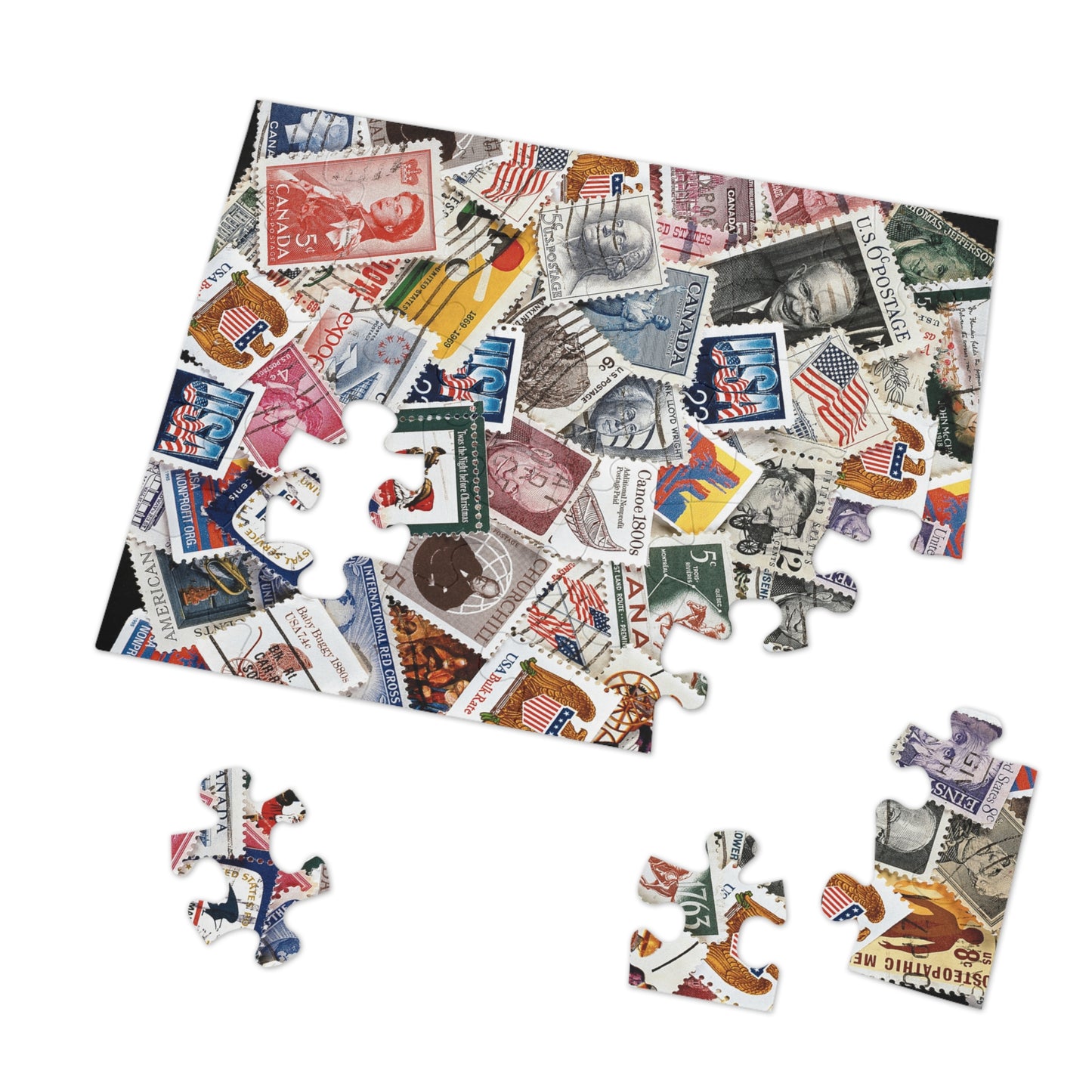 Stamps Jigsaw Puzzle (30, 110, 252, 500, 1000-Piece)