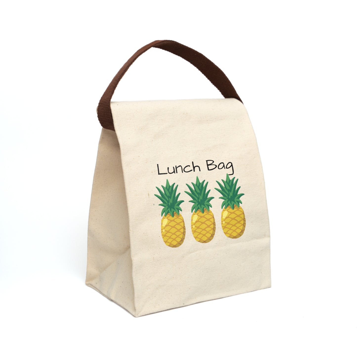 Canvas Lunch Bag With Strap - Pineapple