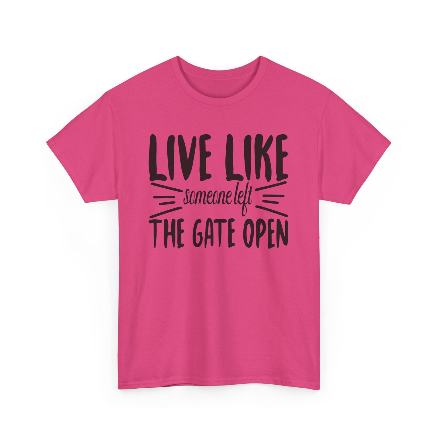 Unisex Heavy Cotton Tee - Live Like The Gates Open