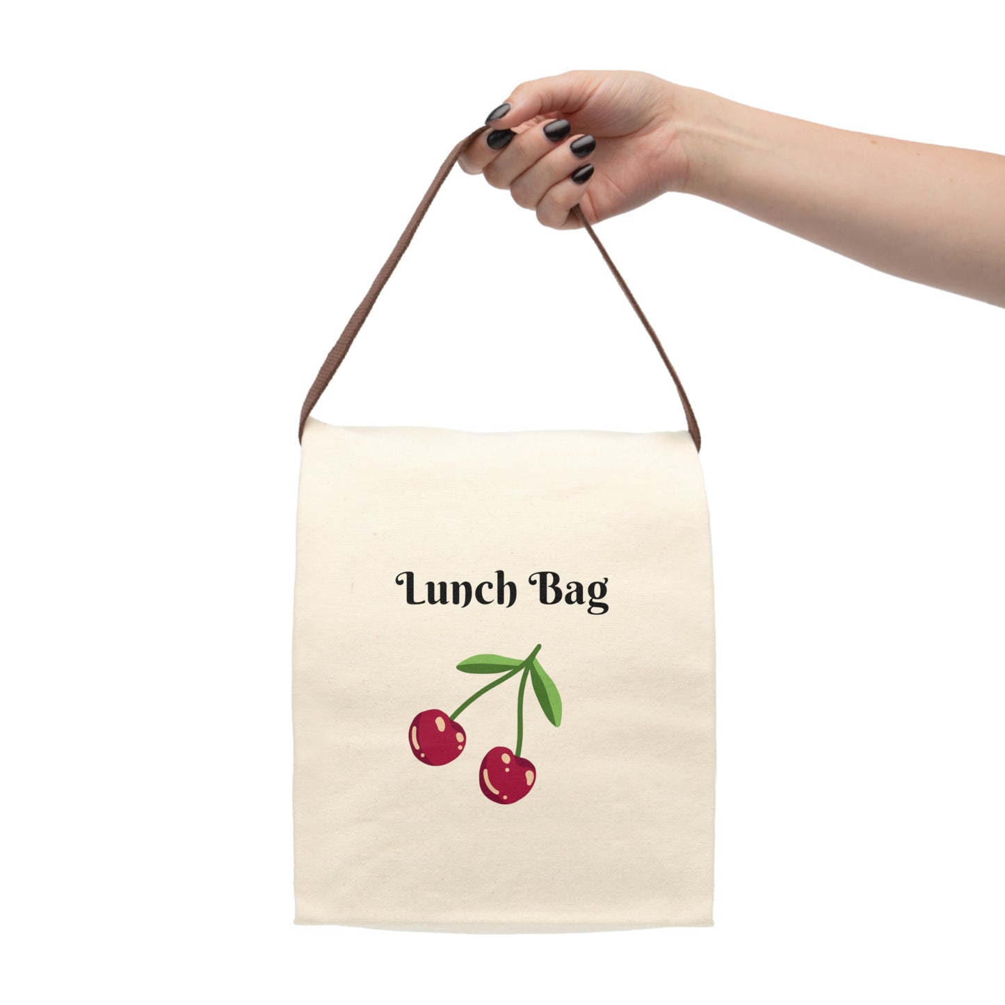 Canvas Lunch Bag - Cherry