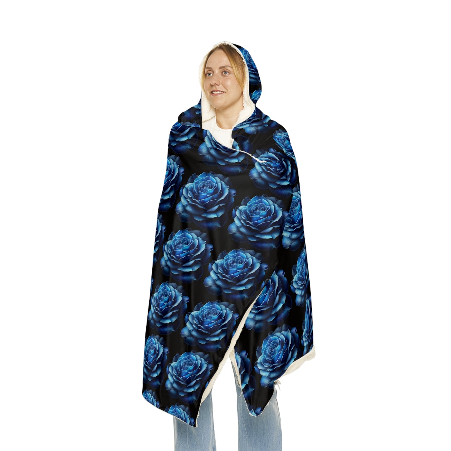 Blue Rose Snuggle Blanket - Luxurious Comfort