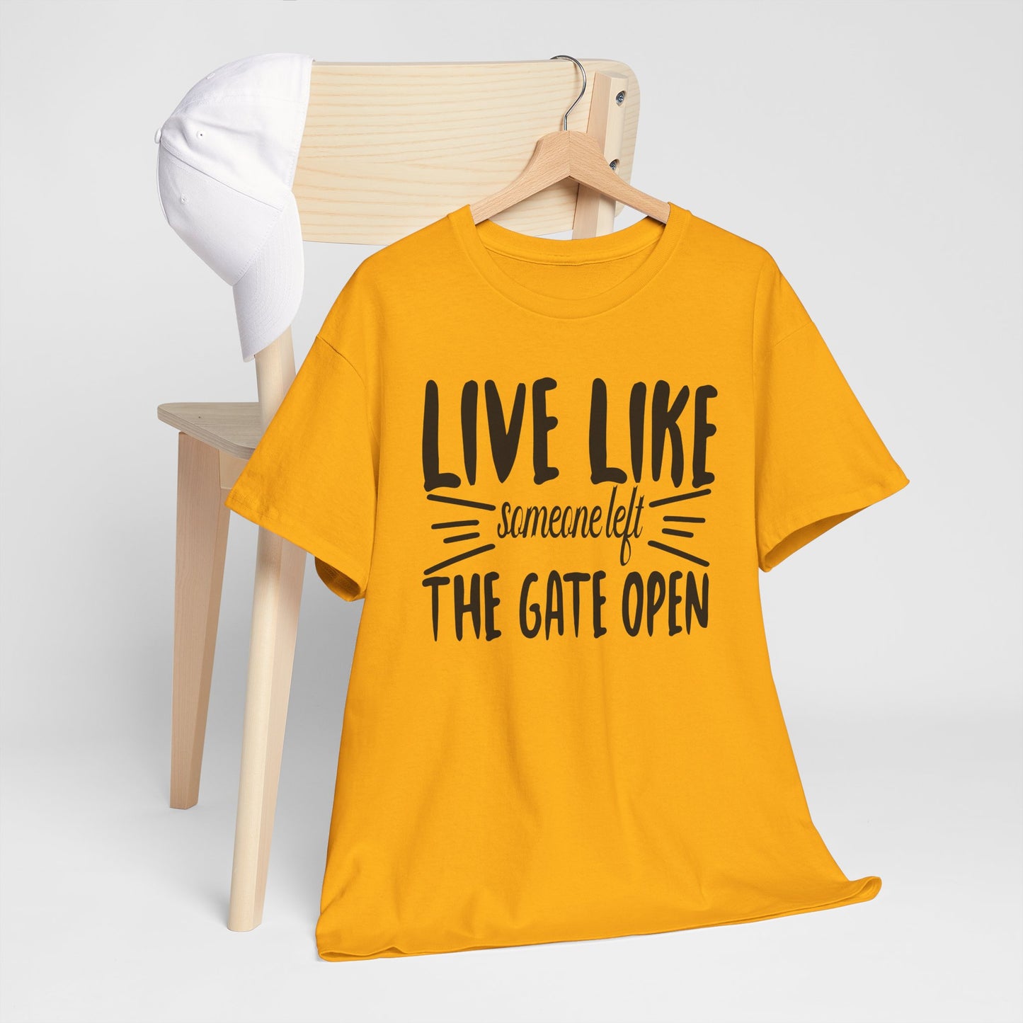 Unisex Heavy Cotton Tee - Live Like The Gates Open