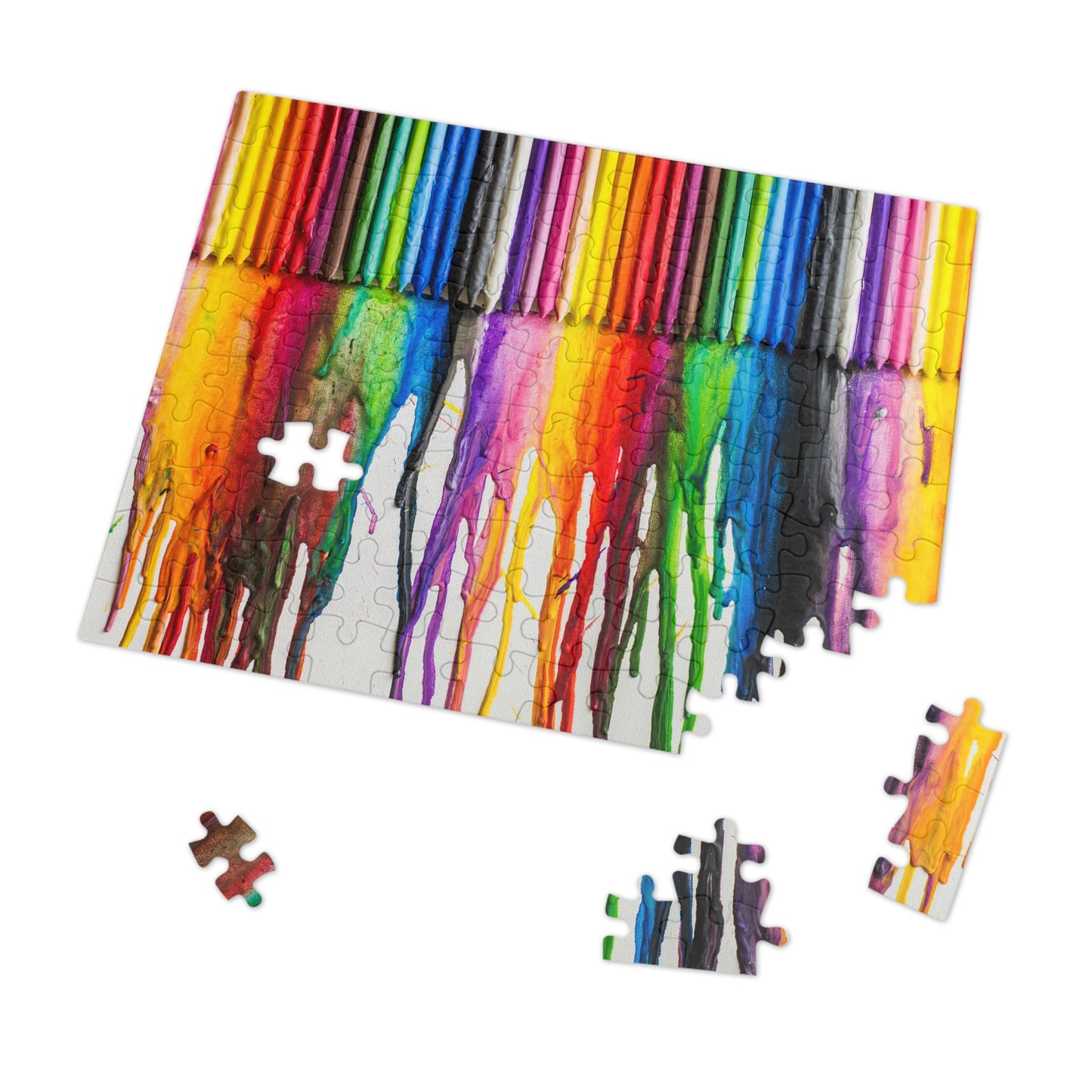 Melted Crayons Jigsaw Puzzle (30, 110, 252, 500,1000-Piece)