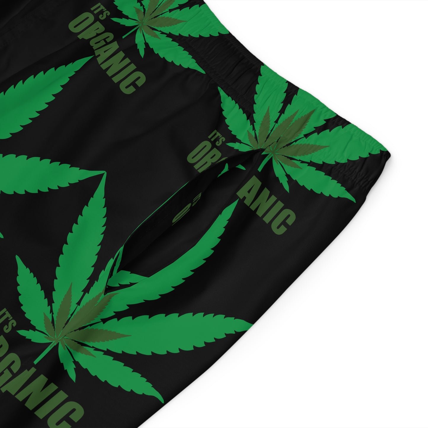 Board Shorts - Green Leaf 420 Organic