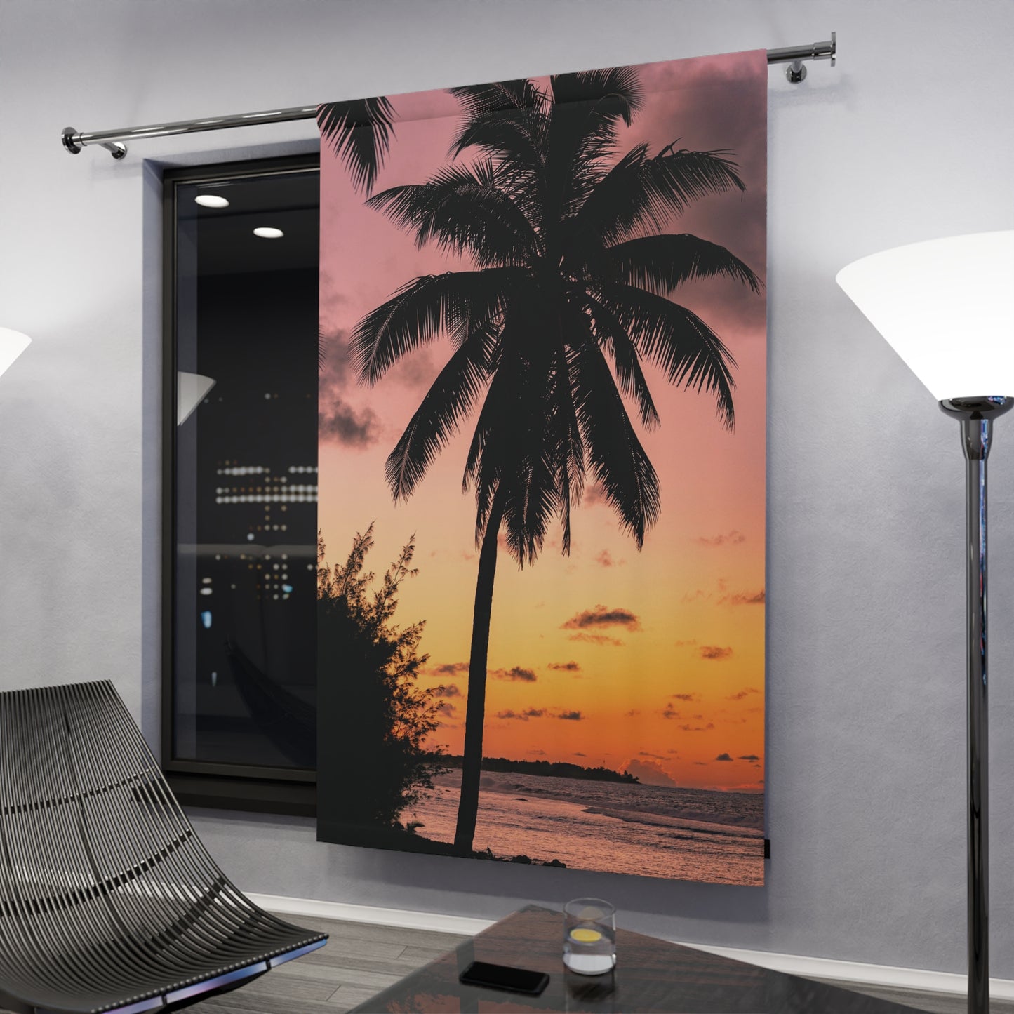 palm tree curtain