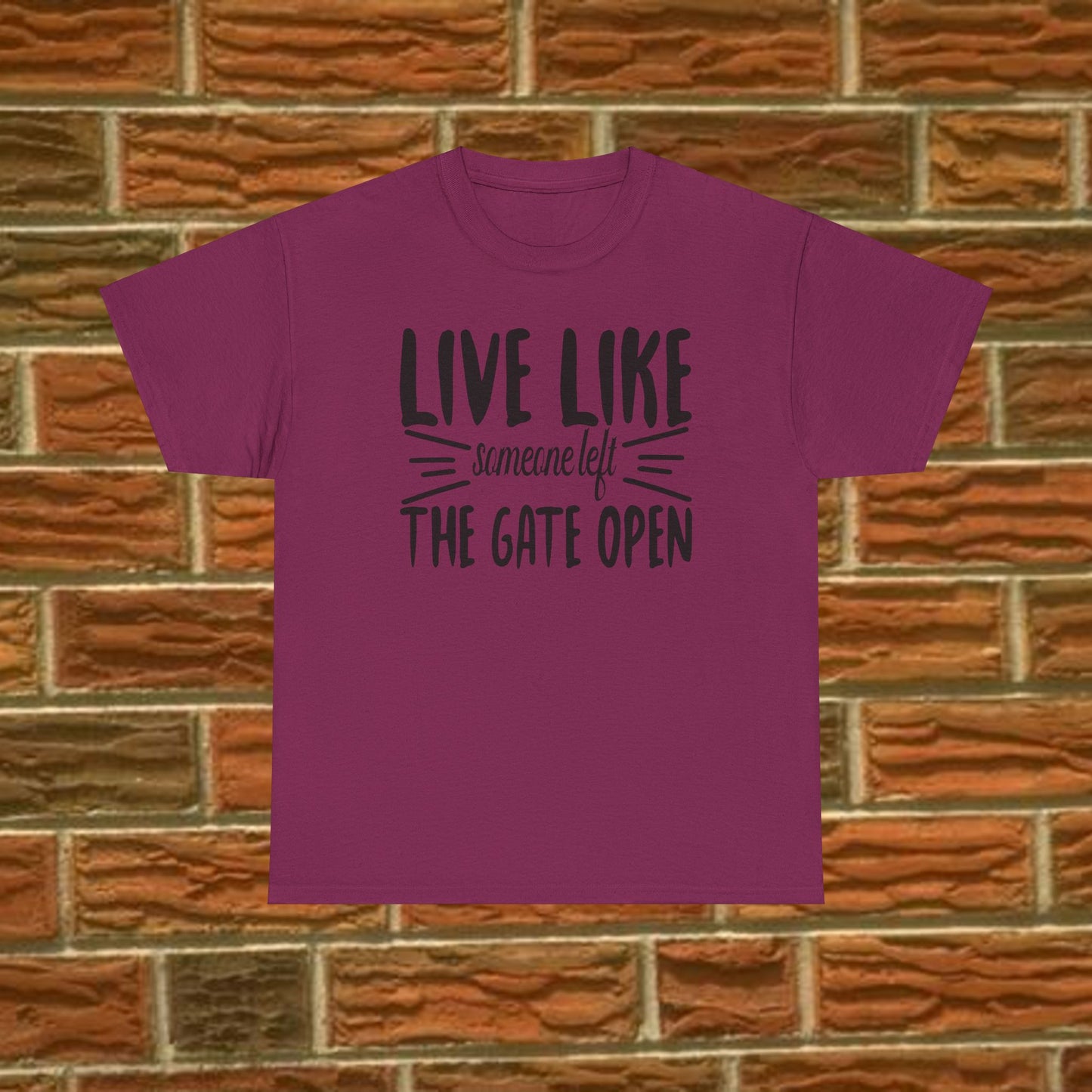 Unisex Heavy Cotton Tee - Live Like The Gates Open